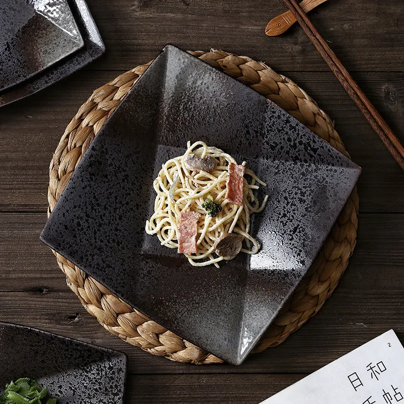 Japanese Style Home Creative Ceramic Nine Compartment Square Plate Tableware Perfect for Appetizers, Snacks and Meal Pre — photo 4