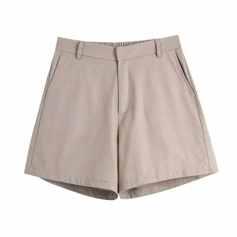 Title 6, Casual shorts met elastische tailleband en gepl...