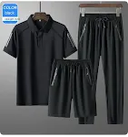 Traje Casual Deportivo de Seda de Hielo Sin Costuras para Hombre Verano Fresco Ligero Transpirable Perfecto para Deportes y Ocio — foto 11