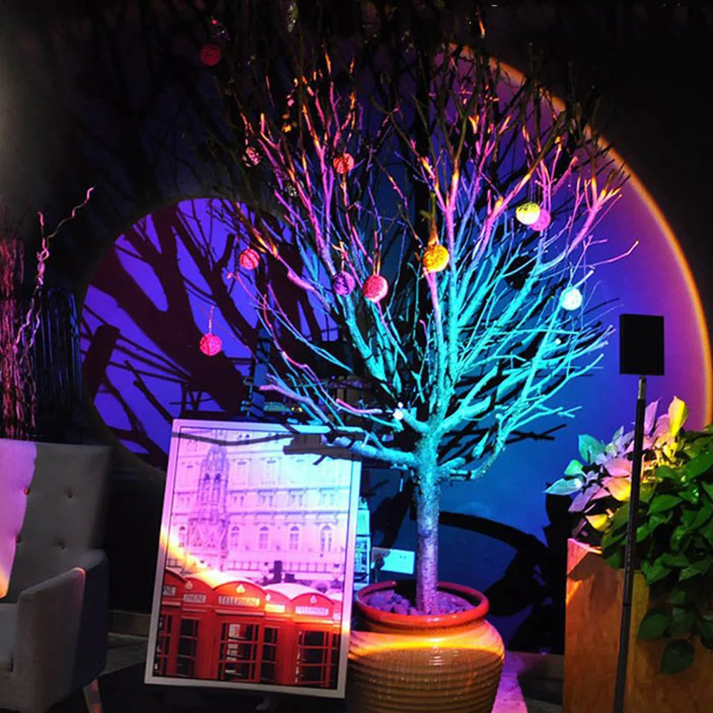 Sunset and Rainbow Projection Lights Create a Warm Atmosphere for Live Broadcasts and Backgrounds Illuminate Your Videos — photo 4
