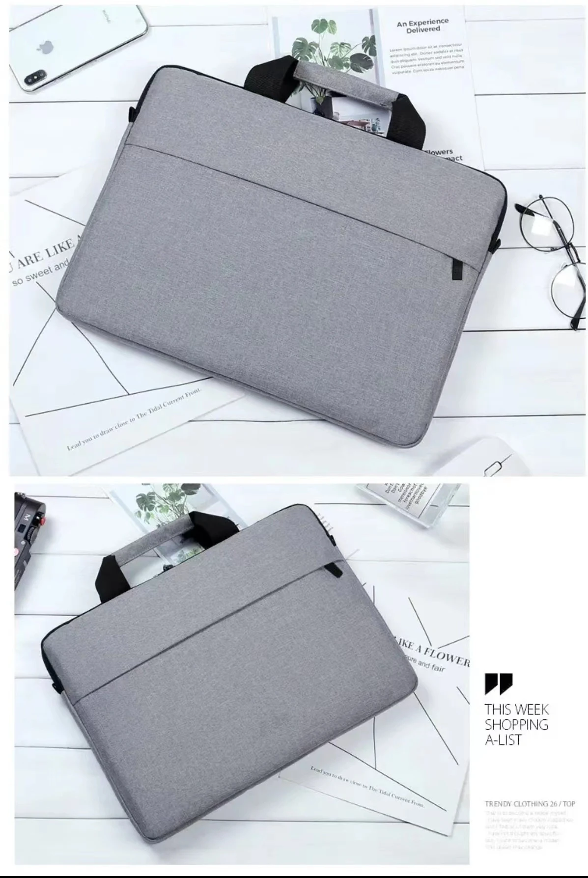 Title 9, Bolsa leve para laptop masculina com forro inte...