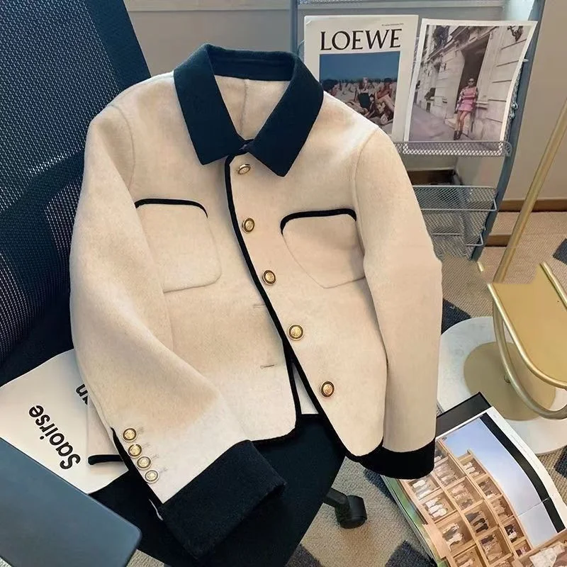 Cappotto Grigio in Lana Spessa da Donna Giacca Elegante Perfetta per l'Inverno Caldo e Raffinato Ideale per Ogni Occasione — foto 5