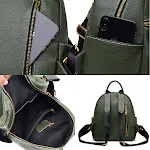 Mochila de couro feminina All-Match Fashion Couro de camada superior Mochila pequena Design elegante e funcional para uso diário e viagens. — foto 2