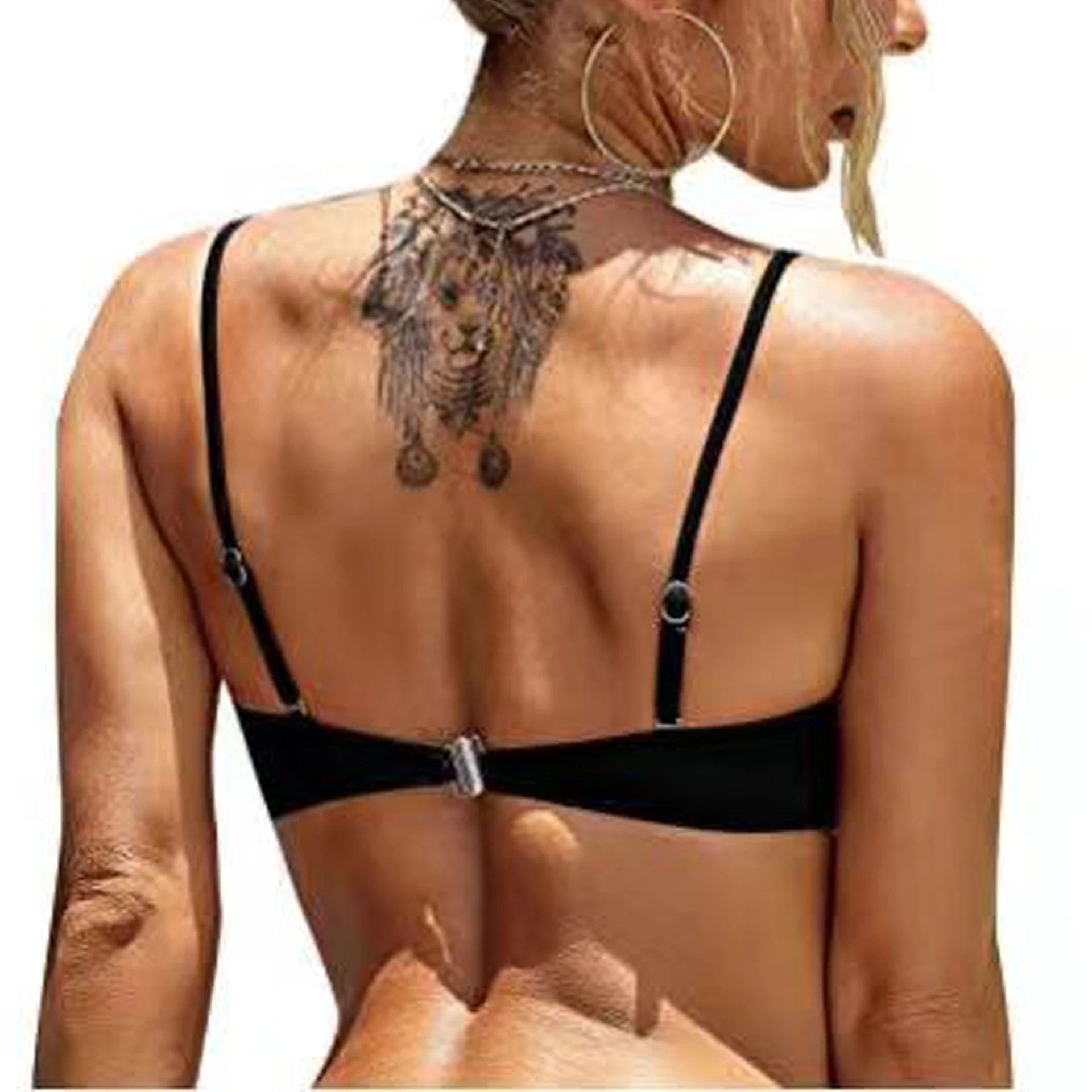 Top de biquíni com aro multicolorido para mulheres com seios pequenos, multiuso e perfeito para praia e piscina. — foto 2