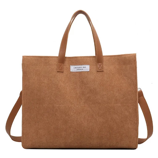 Title 2, Corduroy Large-capacity Generous Bag One-should...