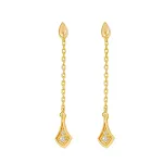White zirconium earrings
