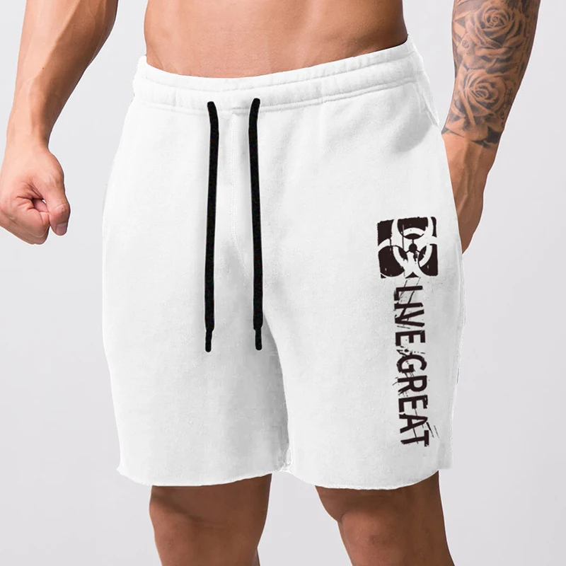 Title 7, Mens Shorts Solid Color Loose Large Size Straight