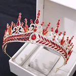 Coroa barroca de cristal para casamento, conjunto de tiara e arco de cabelo grande. Adicione glamour ao seu penteado nupcial. — foto 4