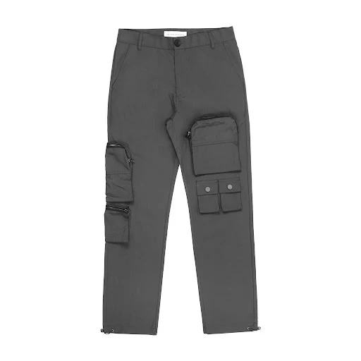 Title 1, Original Gray Multi-pocket Straight Casual Over...