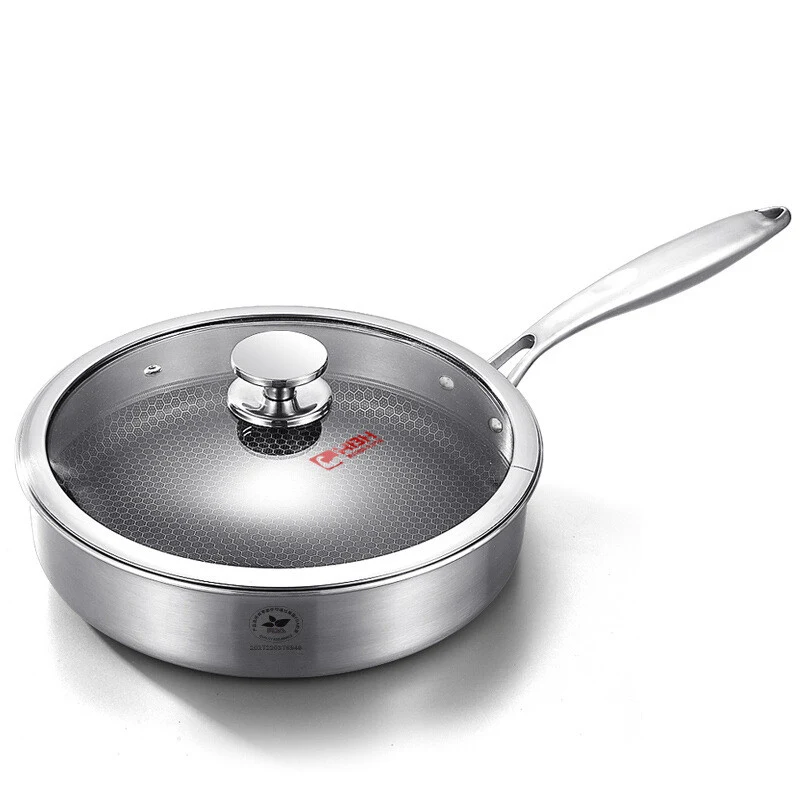 Household Smokeless 304L Stainless Steel Non-stick Frying Pan, enjoy healthy cooking and easy cleanup, perfect for your — photo 2