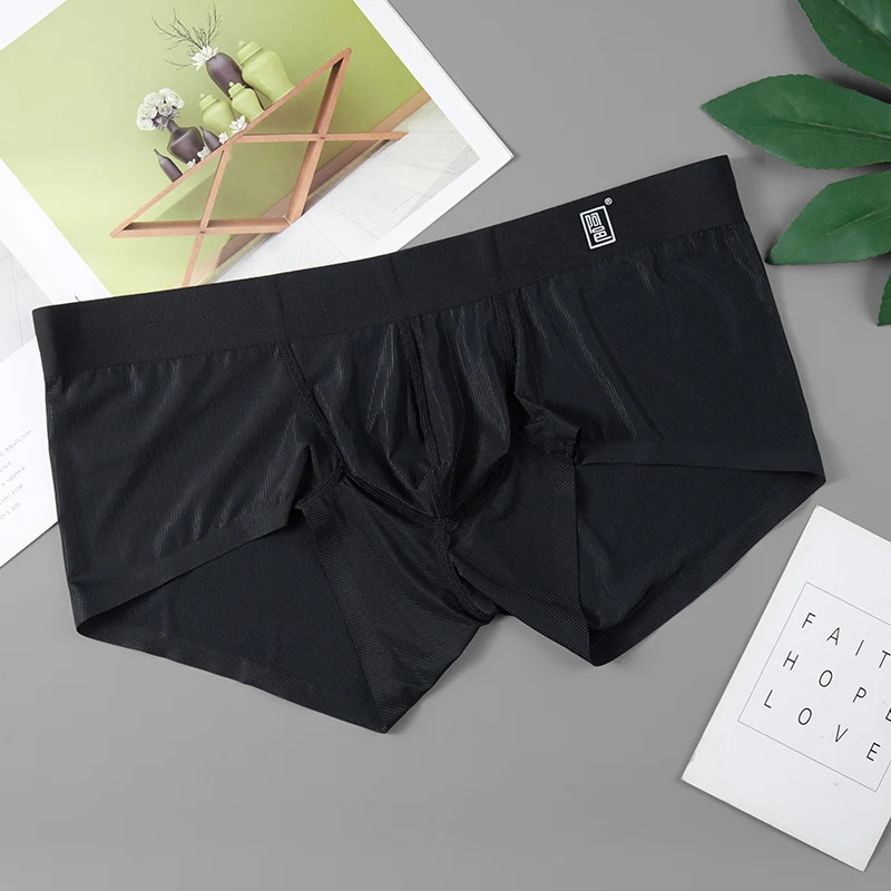 Bóxers de seda helada transpirables para hombre Verano Fresco Comodidad Ropa interior ligera y suave Secado rápido Ideal para el calor — foto 5