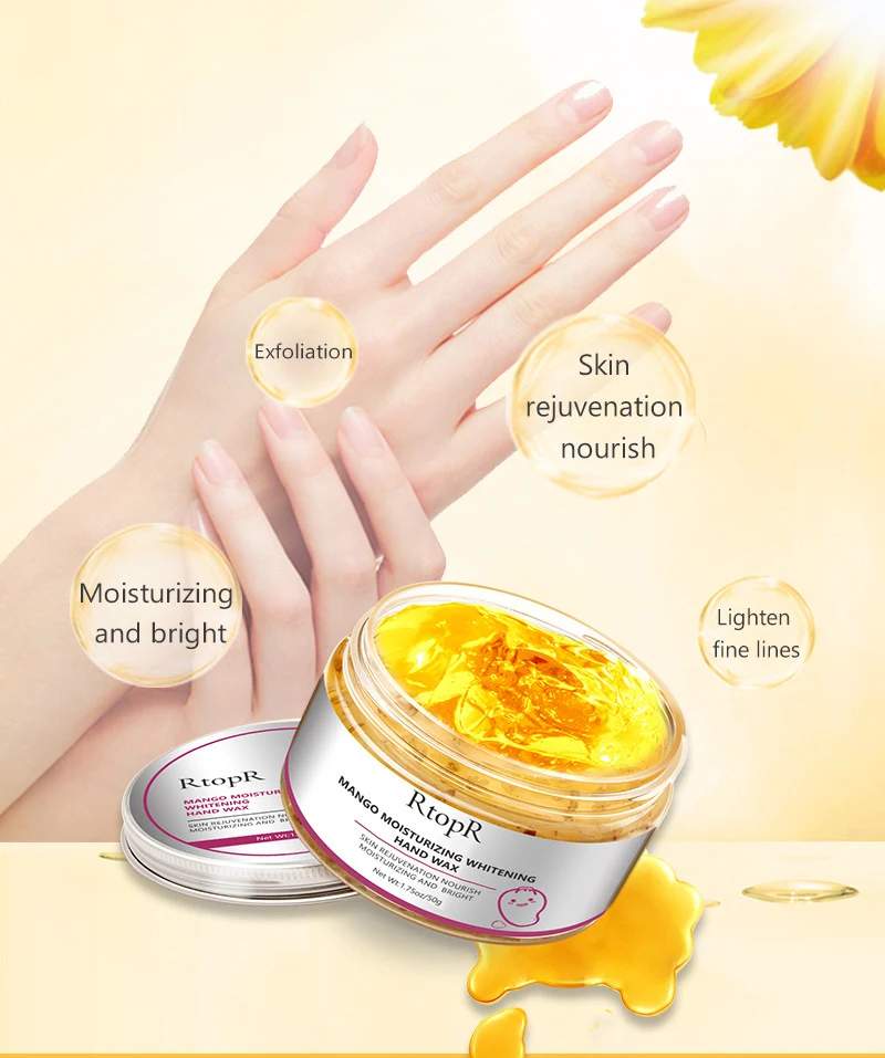 Mascarilla de manos de mango para hidratación intensiva, suavidad y rejuvenecimiento de la piel, con aroma tropical. — foto 5