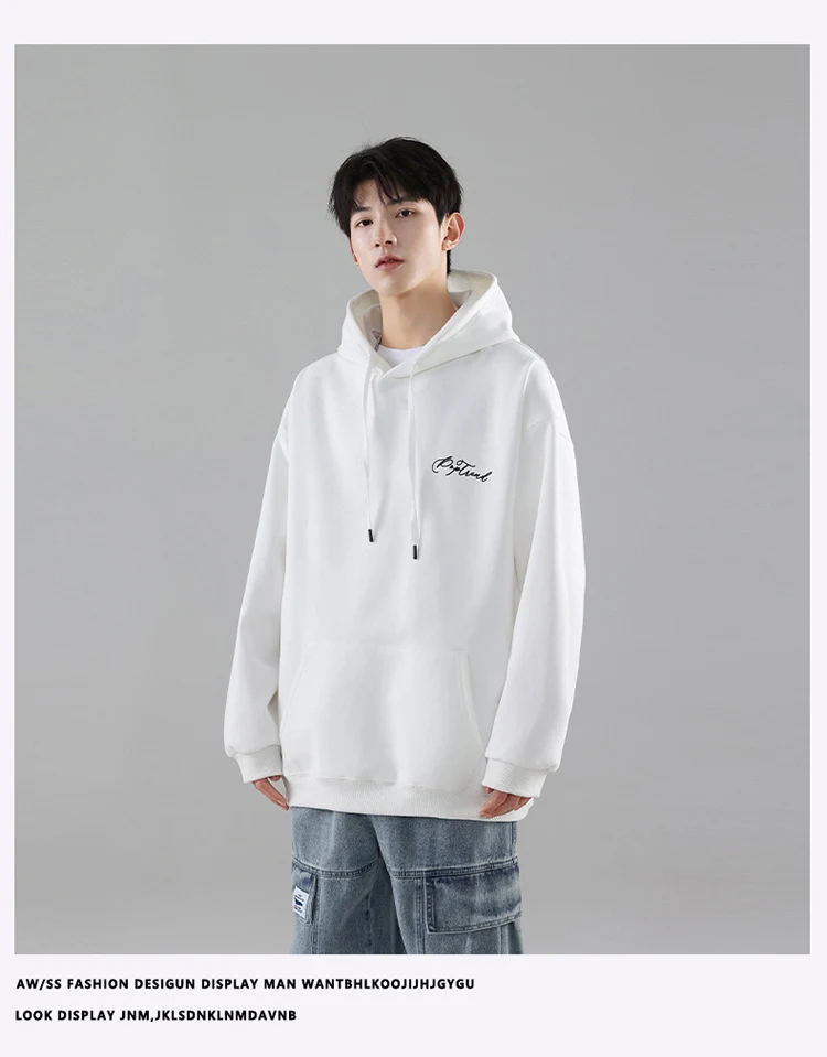 Title 17, Moletom com capuz americano masculino primavera...