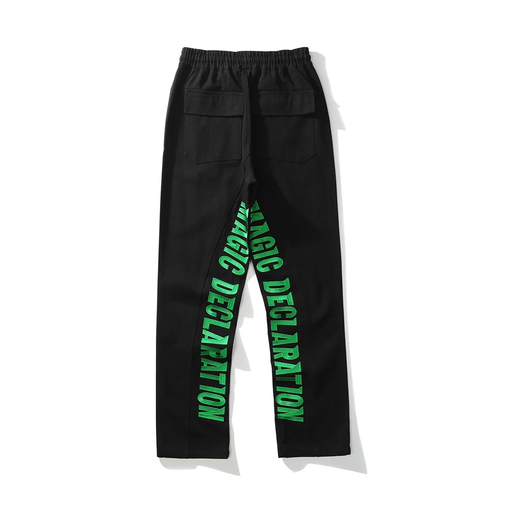 Men's Letter Embroidery Pants, Loose Street Style. Comfortable and stylish pants for a relaxed, trendy look for everyday — photo 7