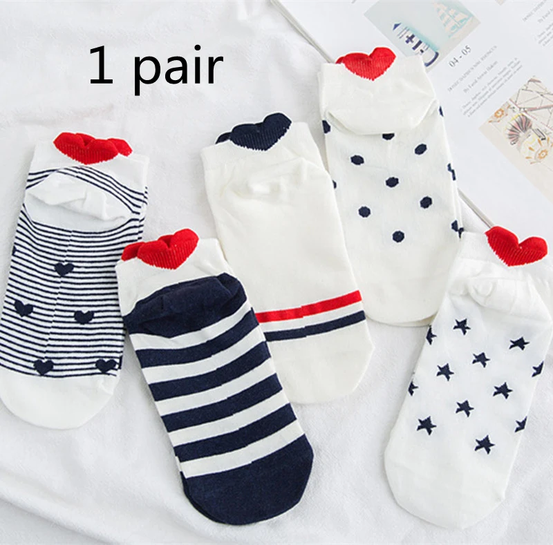 Women's Socks Cotton Heel With Hearts Low Top Invisible Short Tube Breathable Cute Japanese Style Wholesale — photo 9