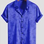 Camicia estiva da uomo ricamata a maniche corte, perfetta per un look casual e fresco. Tessuto traspirante ideale per le giornate calde — foto 16