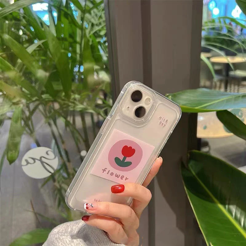 Title 13, Capa transparente fofa para iPhone 11. Proteção...