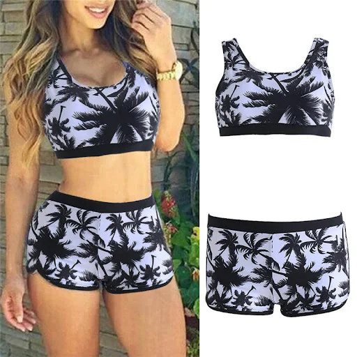 Title 2, Coconut palm sports bikini for active water spo...