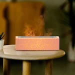 Diffuseur d'arômes créatif à flamme colorée de lave et humidificateur d'ambiance de bureau. Améliorez votre espace avec une atmosphère relaxante. — photo 21