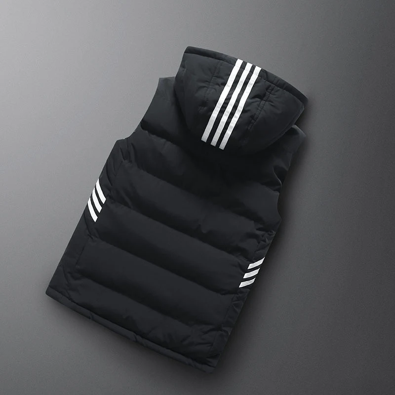 Men's Autumn and Winter Vest Hooded Down Jacket, Lightweight and Warm, Perfect for Cold Weather, Offers Comfort and Prot — photo 3