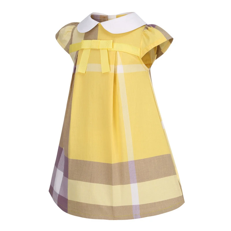 Title 3, Mädchenkleid aus Baumwolle mit Schleife am Reve...