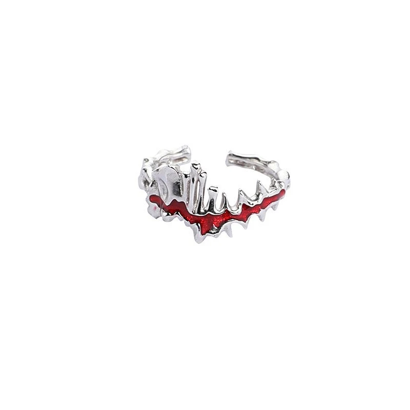Anillo de moda irregular rojo para mujer Pieza única para realzar tu estilo Joya llamativa para un look elegante Accesorio imprescindible — foto 1