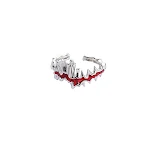 Anillo de moda irregular rojo para mujer Pieza única para realzar tu estilo Joya llamativa para un look elegante Accesorio imprescindible — foto 1