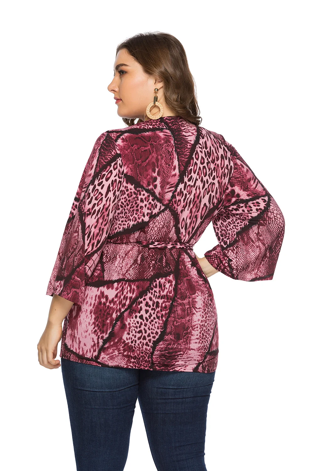 Title 3, Spring and Autumn Loose Serpentine Lace-up Top....