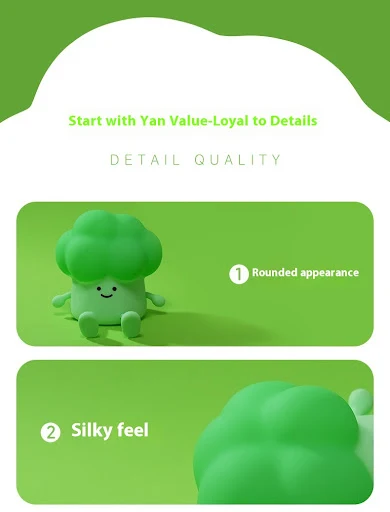 Title 10, Creative Cartoon Broccoli Silicone Night Lamp f...