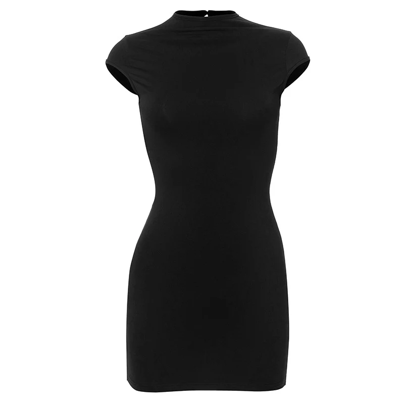Title 5, Solid color backless sleeveless slim fit high w...