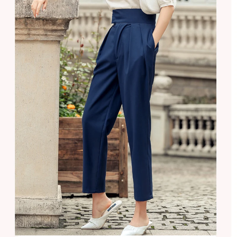 Professional Temperament High Waist Folds Slimming Carrot Pants, Stylish Slim Fit, Designed to Flatter and Enhance Your — photo 3