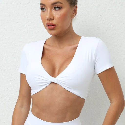 Title 5, European and American Yoga Short Sleeve Skinny ...