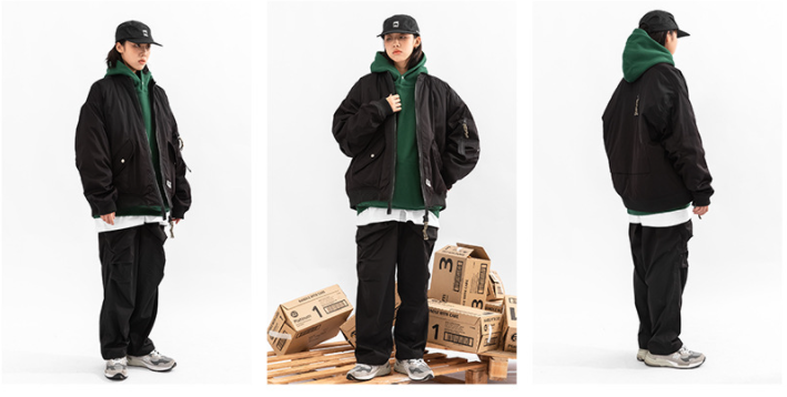 Style Zipper Stand Collar Tooling Casual Flight Suit Baseball Uniform – Comfortable and stylish for everyday wear, versa — photo 4