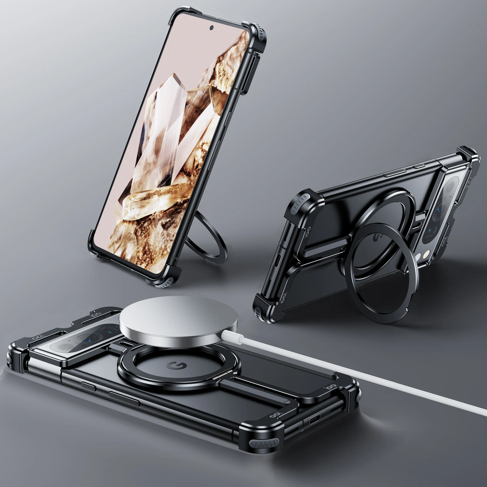 Title 12, Capa para celular Pixel 9 Pro com suporte magné...