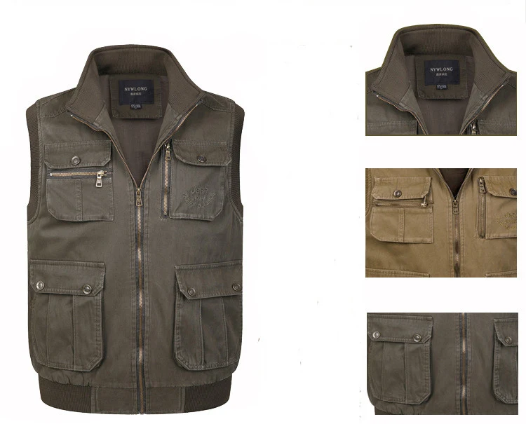 Title 1, Middle-aged and elderly mens casual vest for c...