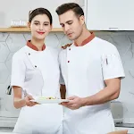 Kitchen Breathable Thin Trendy Half Sleeve Shirt. Comfortable and stylish cooking attire, designed for breathability and — photo 8