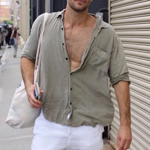 Title 5, MenS Lapel Pocket Cotton Shirt