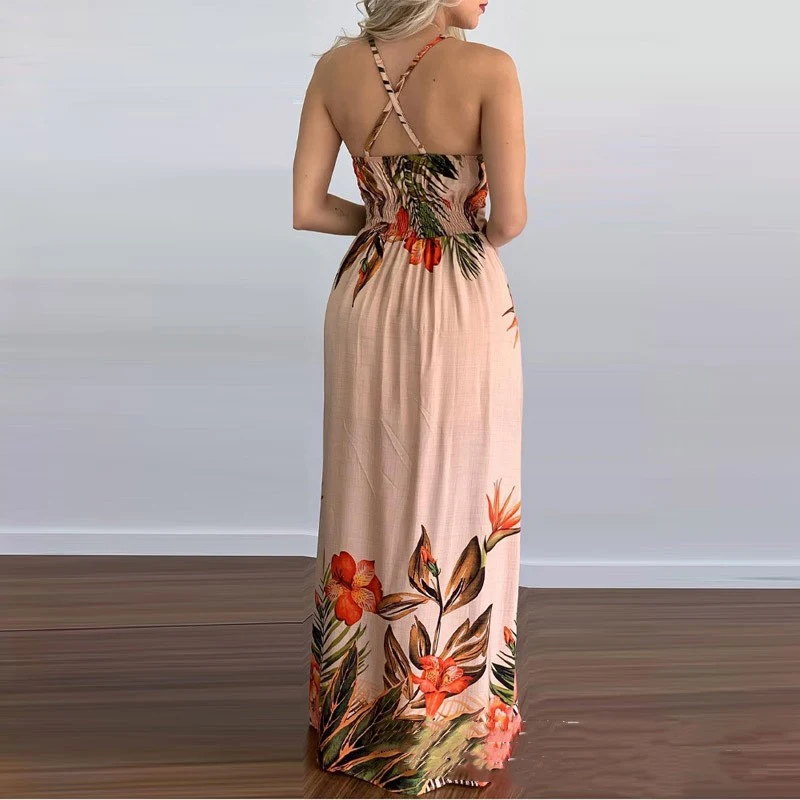 Title 3, Womens Sling Positioning Burning Flower Dress