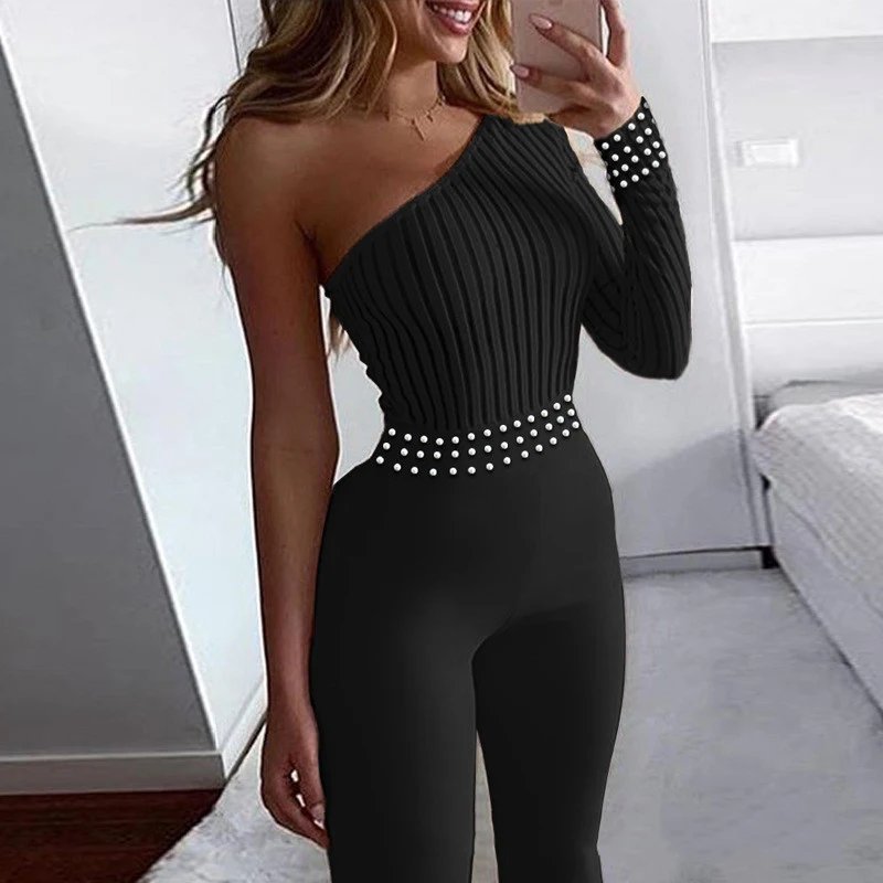 Title 3, Womens Long-sleeved Jumpsuit With Off-Shoulder...