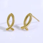 Brincos femininos requintados e pequenos. Adicione um toque de sofisticação ao seu visual com esses brincos delicados e charmosos. Perfeitos para o dia a dia. — foto 35