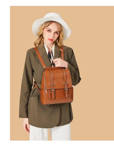 Title 3, Öl-Wachs-Leder Schulterrucksack Vielseitig. Per...