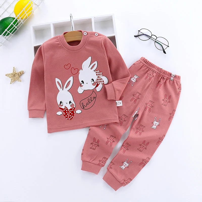 Completo autunnale per bambini, pantaloni lunghi e maniche lunghe, primavera 21, intimo per bambini con spalle scoperte, comfort assicurato. — foto 5