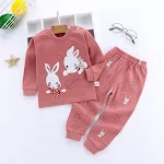 Completo autunnale per bambini, pantaloni lunghi e maniche lunghe, primavera 21, intimo per bambini con spalle scoperte, comfort assicurato. — foto 5