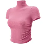 Top esportivo casual com gola alta pequena para mulheres, ideal para atividades e um visual moderno e confortável, perfeito para o dia a dia. — foto 10