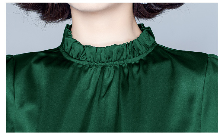 Title 10, Satin Foreign Style Small Shirt Gentle Wind Bub...
