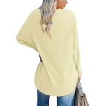 Oversized Dames T-shirt V-hals Losse Schoudermouw Top Comfortabel en Veelzijdig Perfect voor Casual Looks Maximale Bewegingsvrijheid — foto 18
