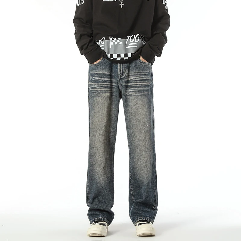 Men's American-style Washed Vintage Jeans. Comfortable, classic fit for everyday wear. A timeless, durable jean for any — photo 2
