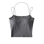 Women's Fashion Simple Pure Color Halter Slim-fit Crop-top — photo 6