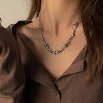 Colar de bambu com design especial de estilo chinês, perfeito para quem busca exclusividade e sofisticação. Um toque cultural. — foto 3