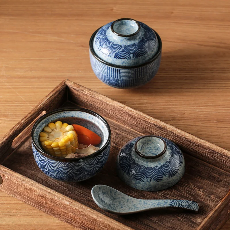 Title 2, Household Dessert Japanese Ceramic Stew Bowl En...